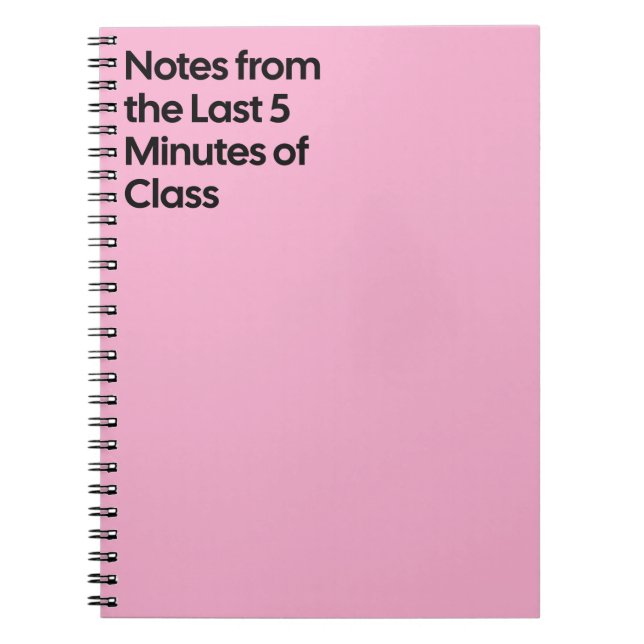 Espiral Caderno da Última Aula de 5 Minutos (Frente)
