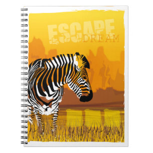 Espiral Caderno da zebra