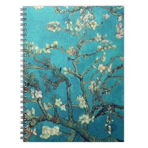 Espiral Caderno das flores da amêndoa de Van Gogh