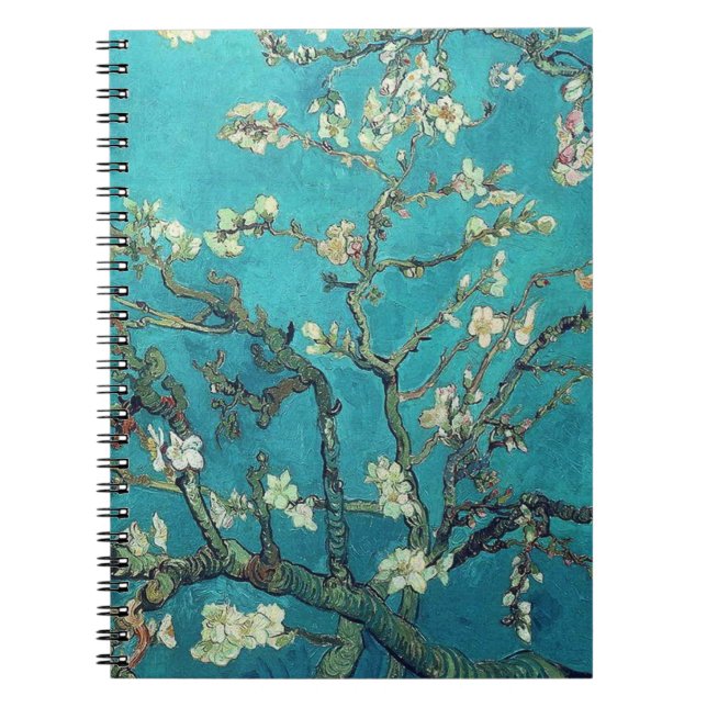 Espiral Caderno das flores da amêndoa de Van Gogh (Frente)