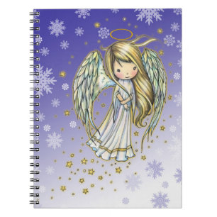 Espiral Caderno das Meninas Anjo Floco de Neve