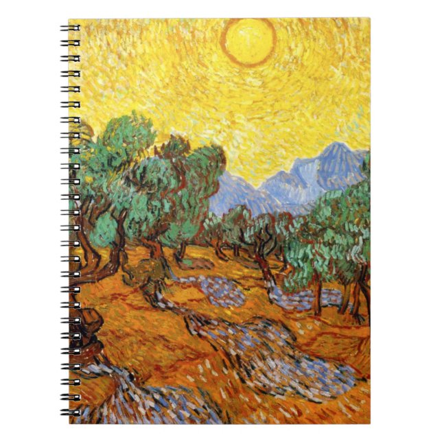 Espiral Caderno das oliveiras de Van Gogh (Frente)