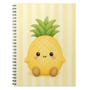Espiral Caderno de Abacaxi Kawaii Fofo
