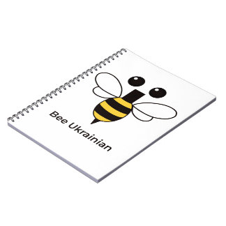 Espiral Caderno de Abelha Ucraniana Fofa Minimalista