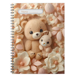 Espiral Caderno de Animais Bebês Fofos