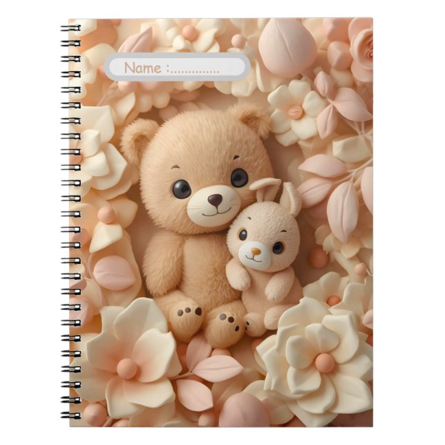 Espiral Caderno de Animais Bebês Fofos (Frente)