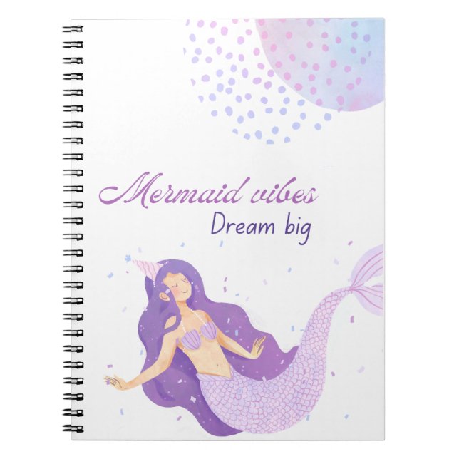 Espiral Caderno de Aniversário da Sereia (Frente)