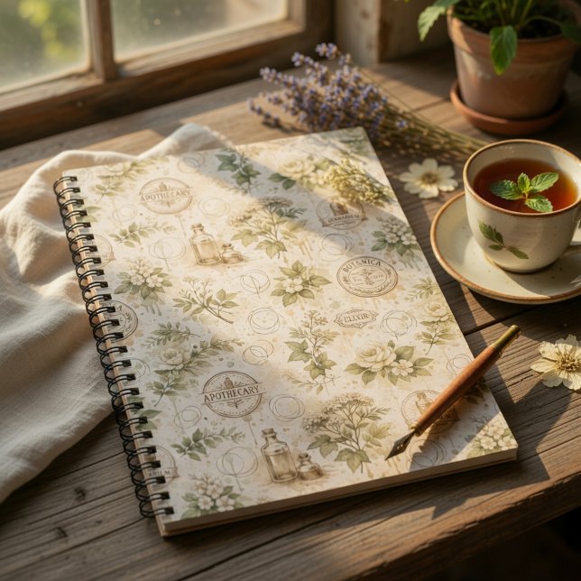 Espiral Caderno de Apothecary Botânico Vintage (Vintage Botanical Apothecary Notebook)