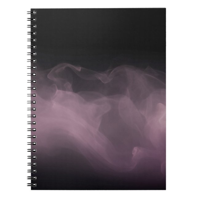 Espiral Caderno de Arte Abstrato de Fumaça Roxa Suave (Frente)