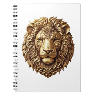 Espiral Caderno de Arte com Ornamento Tribal de Cabeça de