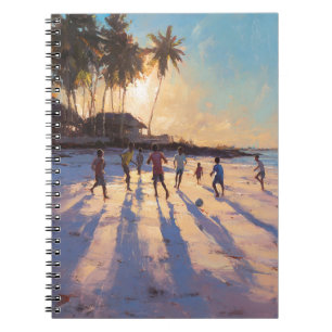 Espiral Caderno de Arte da Silhueta de Palma de Futebol de