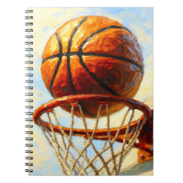 Espiral Caderno de Arte de Basquetebol - Diário de Design 