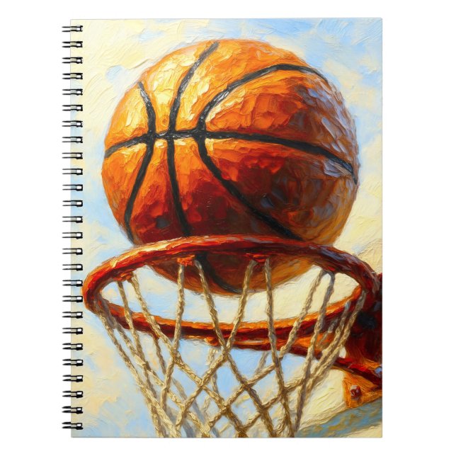 Espiral Caderno de Arte de Basquetebol - Diário de Design  (Frente)