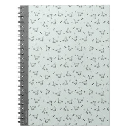 Espiral Caderno de Arte de Linha de Gato Minimalista Sage