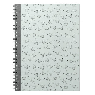 Espiral Caderno de Arte de Linha de Gato Minimalista Sage