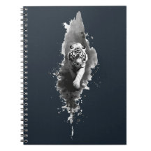 Caderno de Arte Escuro Lavado a Tinta de Tigre