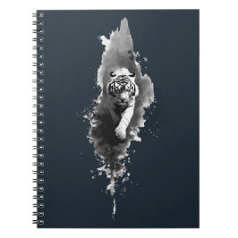 Espiral Caderno de Arte Escuro Lavado a Tinta de Tigre