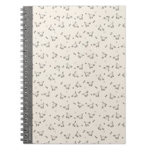 Caderno de Arte Minimalista de Gato em Bege Macio