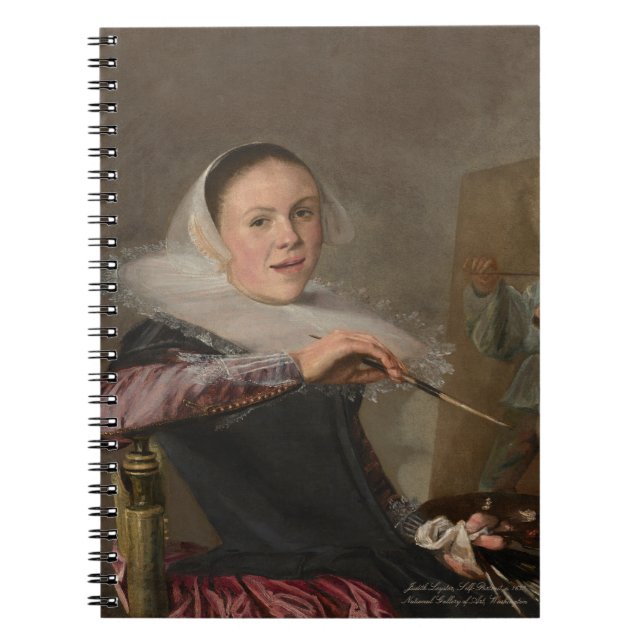 Espiral Caderno de Auto-Retrato de Judith Leyster (Frente)