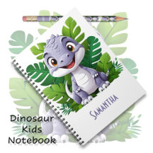 Caderno de Aventuras do Dinossauro Roxo para Crian