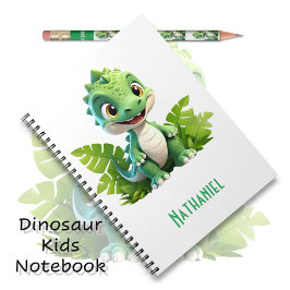 Espiral Caderno de Aventuras do Dinossauro Verde para Cria
