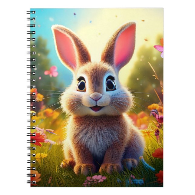 Espiral Caderno de bebê - Coelho (Frente)