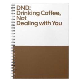 Espiral Caderno de Bebendo Café DND