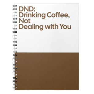 Espiral Caderno de Bebendo Café DND