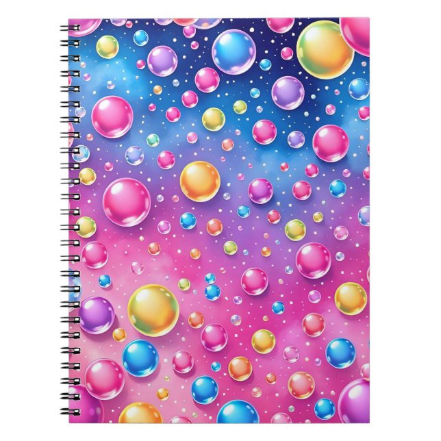 Espiral Caderno de bolhas colorido (Frente)