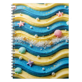 Espiral Caderno de Bolos de Onda do Oceano Costeira
