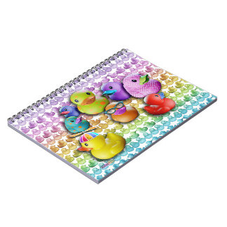 Espiral Caderno de borracha de Duckies