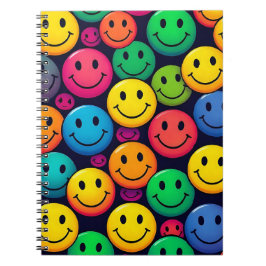 Espiral Caderno de Botão Sorridente