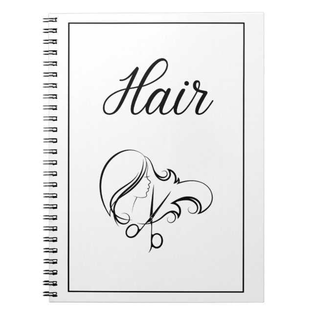 Espiral Caderno de Cabelo | Caderno Branco (Frente)