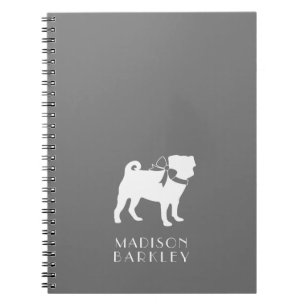 Espiral Caderno de Cachorro Pug Filhote
