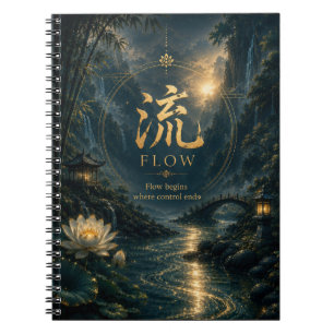 Espiral Caderno de Caracter Chinês 流 Fluxo (Liú)