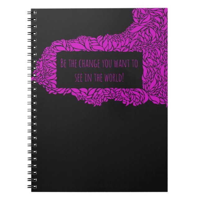Espiral Caderno de citação motivacional (Frente)
