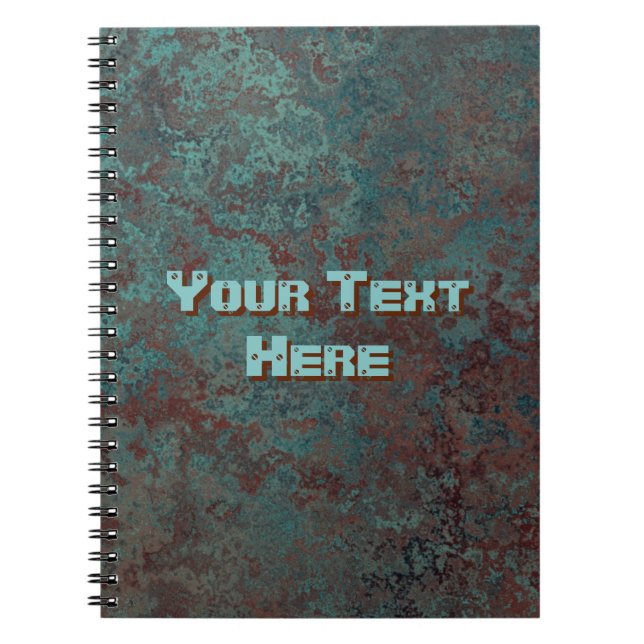 Espiral Caderno "de cobre" do impressão do texto da (Frente)