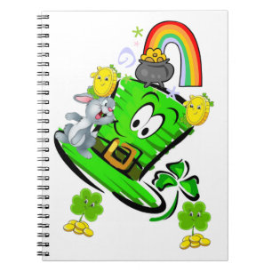 Espiral Caderno de Coelho do Dia Feliz de São Patrício