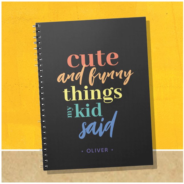 Espiral Caderno de Coisas Personalizadas que Meu Filho Dis (Cute things my kid said, perfect gift for a new mom. Add kids name and make a thoughtful present.)