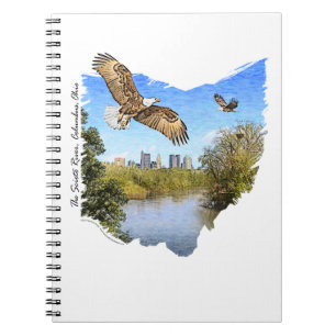 Espiral Caderno de Columbo Ohio do rio de Eagles Scioto