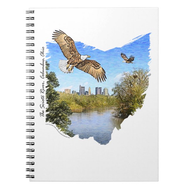 Espiral Caderno de Columbo Ohio do rio de Eagles Scioto (Frente)