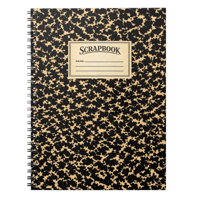 Espiral Caderno de composição vintage álbum de recortes (Frente)