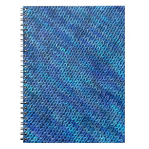 Espiral Caderno de confecção de malhas azul