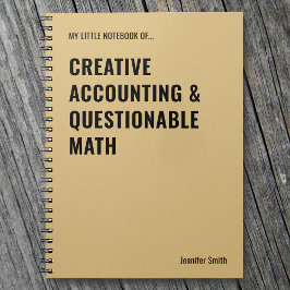 Espiral Caderno de Contabilidade Criativa e Matemática Que