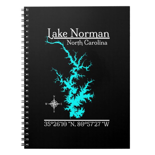 Espiral Caderno de Coordenadas do Lago Norman Carolina do  (Frente)