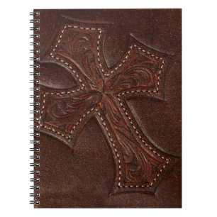 Espiral Caderno de couro utilizado ferramentas do teste