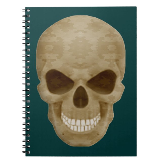 Espiral Caderno de Crânio Camuflado (Frente)