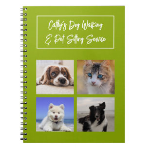 Espiral Caderno de Cuidador de Animais de Estimação e Pass