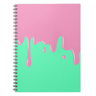 Espiral Caderno de derretimento da hortelã e do limo