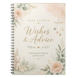 Espiral Caderno de Desejos e Conselhos para Chá de Bebê | 